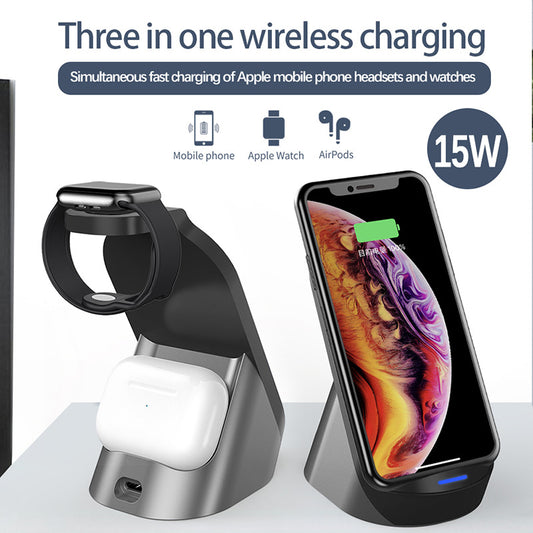 Fast Charging Multi-function Wireless Charger for phone, watch and airpods.