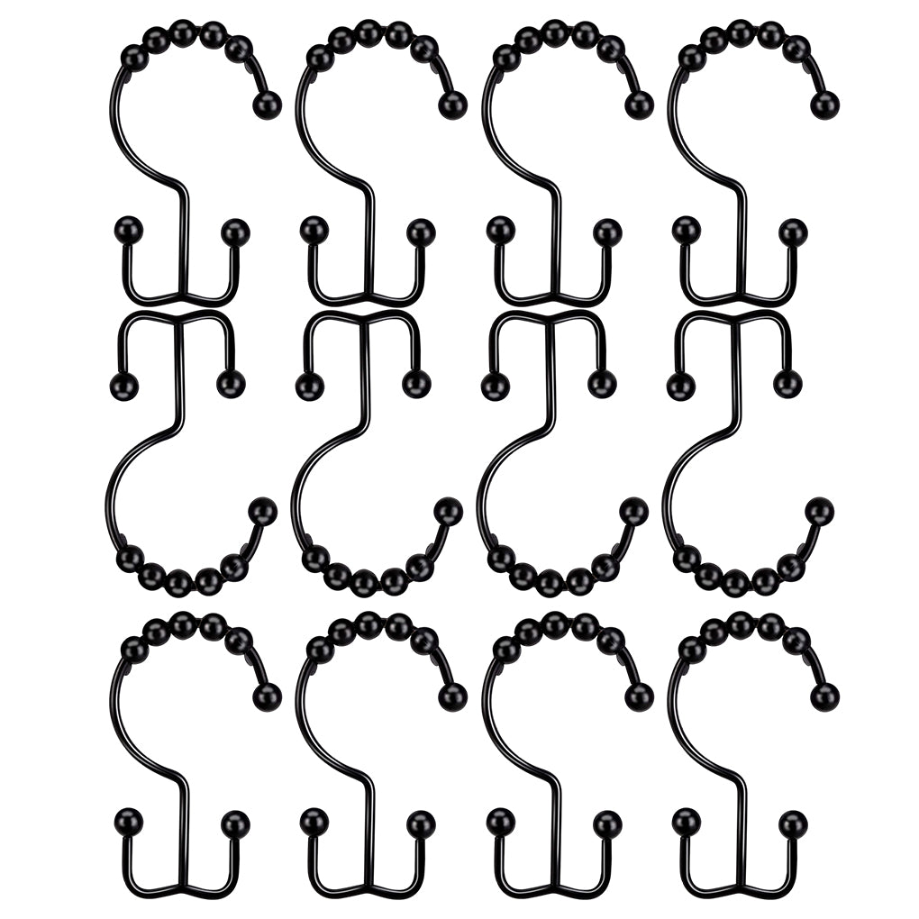 12 Pieces Stainless Steel Shower Curtain Hooks