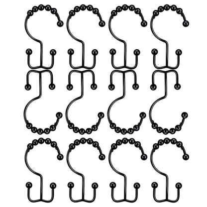 12 Pieces Stainless Steel Shower Curtain Hooks